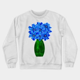 Vase of Blue Flowers Crewneck Sweatshirt